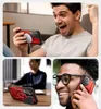 Collage of three images showing a red phone case with MagSafe compatibility being used in different scenarios. Náhled obrázku produktu