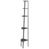 vidaXL Rohový regál s 5 policemi černý 45,5x31,5x180 cm Náhled obrázku produktu 4