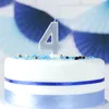 Verjaardagskaars, cijfer 4, met glitter, 7 cm, zilver Productafbeelding-voorbeeld 8