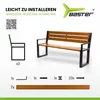Gartenbank Holtz Stahlbank Garten Outdoor Bank 02004A Produktbild-Vorschau 3