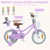 Bicicletta per bambini COSTWAY con cestino, campanello, Anteprima dell’immagine prodotto 4