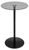 Metall bijzettafeltje rond met glazen blad - 53 x 35 cm - Productafbeelding-voorbeeld 1