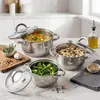Vilde | Kochtopf Set 3-teilig - mit Glasdeckeln - 1 / 1,75 Produktbild-Vorschau 2