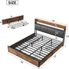 ProximaX Schwarzes Doppelbett 180x200 cm mit LED, 4 Produktbild-Vorschau 7