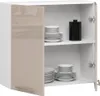 Meuble haut de cuisine 80 cm VERMINA - blanc / cappuccino Voir les images du produit 2