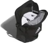 A black Adidas organizer bag with white wristbands inside, shown against a white background with a shadow. Voir les images du produit