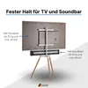 TV-Ständer mit Soundbarhalter, Farbe:Hell Produktbild-Vorschau 6