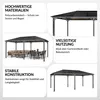 4iQ Hardtop Gartenpavillon 3x6 m mit Polycarbonatdach – Produktbild-Vorschau 4