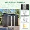 Metall Gerätehaus Gartenhaus mit Pultdach Fundament Produktbild-Vorschau 10