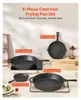 4-teiliges Gusseisenpfanne Set - Bratpfannen Kochpfannen - Produktbild-Vorschau 2