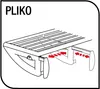 Gimi Pliko, Półka do mocowania, Żywica, Niebieski, Biały, Podgląd zdjęcia produktu 3