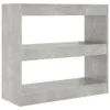 vidaXL Libreria/divisorio grigio cemento 80x30x72 cm Anteprima dell’immagine prodotto 1