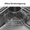 A close-up shot of a metallic corner shelf in a sink. Produktbild-Vorschau