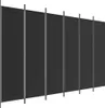 A black room divider with metal poles. Voir les images du produit