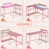 Bestier Gaming-Eckschreibtisch L-Form 132 cm – mit LED, Produktbild-Vorschau 8