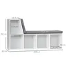 HOMCOM Bibliothèque banc 2 en 1 avec 5 compartiments de Voir les images du produit 5
