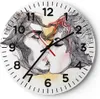 Wanduhr - Rund - Glasuhr - Paar Küssen Abstraktion - Produktbild-Vorschau 1