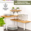 bremermann Etagère d'angle en bambou, étagère de cuisine, Voir les images du produit 4