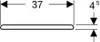 Technical drawing with dimensions for a product. Anteprima dell’immagine prodotto