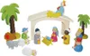 Culla di Natale per bambini, decorazione in legno con Anteprima dell’immagine prodotto 4