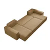 Wohnlandschaft U-Form Cappuccino COMO Cord mit Bett Sofa Produktbild-Vorschau 5