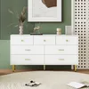 okwish Kommode Sideboard 140*35*76cm mit 7 Schubladen, Produktbild-Vorschau 9