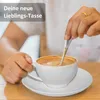 6 Stück Cappuccino Tassen Set 200 ml, Weiß Kaffeetassen mit Produktbild-Vorschau 3