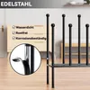 Close-up view of a black boot rack with a detail of its construction. Produktbild-Vorschau