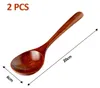 2 Stück japanische Holz-Ramen-Löffel – Suppenlöffel – Produktbild-Vorschau 2