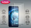 A product image showing two screen protectors for a smartphone, with feature callouts. Produktbild-Vorschau