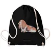 Mr. & Mrs. Panda Jutebeutel Hund Basset Hound - Schwarz - Produktbild-Vorschau 3