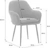A diagram showing the dimensions of a chair. Produktbild-Vorschau