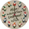 Gartenzwerge Wanduhr aus MDF - Kein Unkraut nur Begleitgrün Produktbild-Vorschau 1