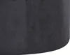 A close-up view of a dark gray velvet pouf. Náhled obrázku produktu