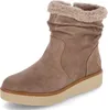 A single brown boot with fur trim is shown against a white background. Produktbild-Vorschau