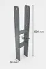 4er Set H-Anker Pfostenträger feuerverzinkt 121 / 600 mm Produktbild-Vorschau 4