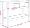 vidaXL Tavolino da salotto 100x35x75 cm in legno massello Anteprima dell’immagine prodotto 12