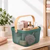 Relaxdays Aufbewahrungskorb, mit Henkel, Kleidung, Deko, Produktbild-Vorschau 2