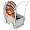 Skrallan Holz Puppenwagen mit Filzdach - grau und Naturtöne Produktbild-Vorschau 5