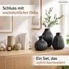 Vaso Esko in porcellana nero opaco H 12 cm Set di 3 Anteprima dell’immagine prodotto 5