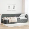 vidaXL Eckbettgestell Dunkelgrau 90 x 200 cm Stoff Produktbild-Vorschau 3