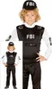 A child wearing an FBI costume, including a hat and vest. Produktbild-Vorschau