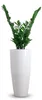 Vaso da fiori CITY in fibra di vetro, bianco lucido, 37x80 Anteprima dell’immagine prodotto 2