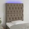 Robuste Bettkopfteil - Dezentem Design - LED Kopfteil Taupe Produktbild-Vorschau 1