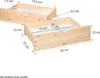 Homestyle4u Palettenbett 140x200 cm mit 2 Schubladen Produktbild-Vorschau 7