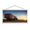 MuchoWow® Textilposter Traktor - Grün - Sonnenuntergang - Produktbild-Vorschau 1