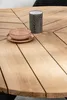Casa Padrino Luxus Gartentisch Naturfarben / Schwarz Ø 160 Produktbild-Vorschau 4