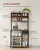 A kitchen shelf unit with various items, including a coffee maker, mugs, and a mini-fridge. Produktbild-Vorschau
