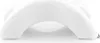 A white, curved pillow with a quilted texture, shown from the side against a white background. Anteprima dell’immagine prodotto