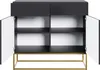 Selsey VELDIO - Buffet 2 portes avec 2 tiroirs, noir avec Voir les images du produit 3